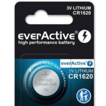 CR1620 ličio baterijos „everActive“ po 1 vnt. pakuotėje.