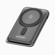 Išorinė baterija WRL 10000MAH 20W / Magnetinė juoda FHNB0 VENTION