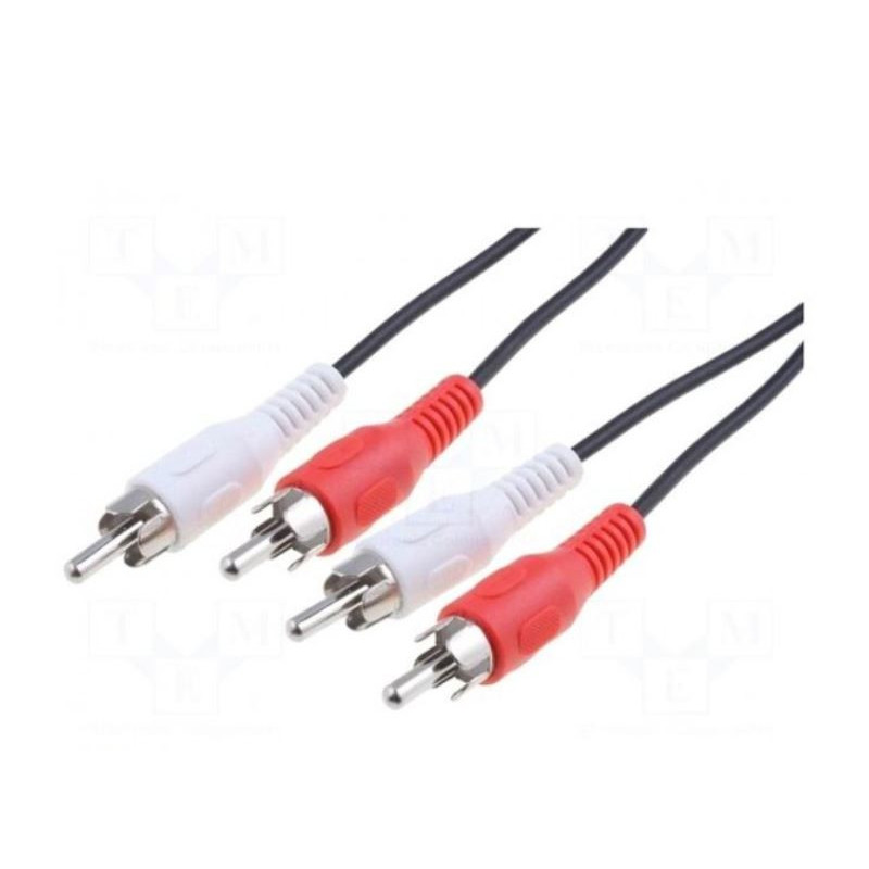 Cable, RCA plug x2, both sides, 1.5 m, Plating: nickel plated
