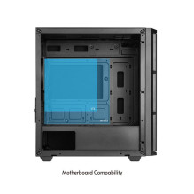 Case, CHIEFTEC, Pro mini, MidiTower, MicroATX, MiniITX, Colour Black, AZ-01B-OP