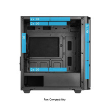 Case, CHIEFTEC, Pro mini, MidiTower, MicroATX, MiniITX, Colour Black, AZ-01B-OP