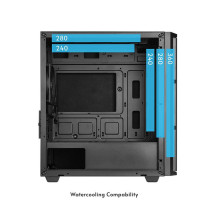 Case, CHIEFTEC, Pro mini, MidiTower, MicroATX, MiniITX, Colour Black, AZ-01B-OP