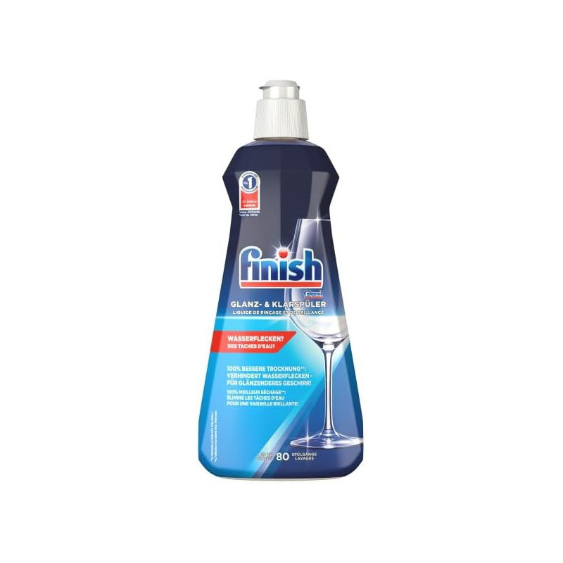 „Finish Shine Rinse Aid“, blizgesio ir skalavimo priemonė – nuo vandens dėmių, 400 ml