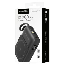 10 000 mAh įkroviklis-baterija su belaidžiu įkrovimu, iPhone 12+, Android, apšvietimo laidas, LCD ekranas