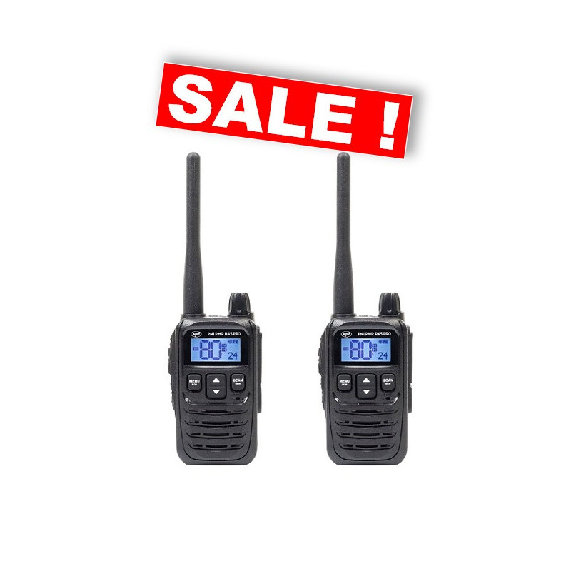 PNI PMR R45 PRO walkie-talkie set - 2 PMR446 stations, 99 channels, VOX, scanning, Roger Beep