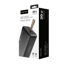 40 000 mAh įkroviklis – baterija, išorinė baterija, USB-C, micro USB, 2xUSB-A, greitas įkrovimas, LCD ekranas