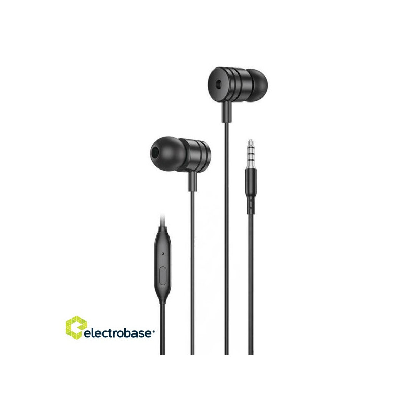 Foneng EP200 wired, in-ear headphones, mini jack (black)