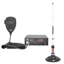 CB radio set PNI Escort HP 8001L ASQ + HS81L headphones + CB antenna PNI ML70 with magnet