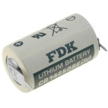 Battery: lithium 3V 1 / 2AA 850mAh non-rechargeable Ø14.5x25mm