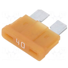 Fuse: fuse 40A 58VDC automotive 19.3mm tin alloy