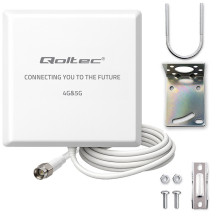 Qoltec 4G / 5G LTE antenna, 9 dBi, Directional, Outdoor use, SMA, Waterproof, 3 m cable