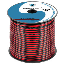Acoustic cable 2x1.5 mm², CCA (Copper Clad Aluminum), 100m reel, Price per 1m