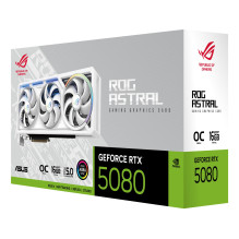 Vaizdo plokštė, ASUS, NVIDIA, GeForce RTX 5080, 16 GB, GDDR7, 256 bitų, PCI Express 5.0, aktyvus, ROG-ASTRAL-RTX5080O16G