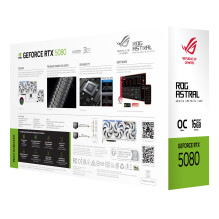 Graphics Card, ASUS, NVIDIA, GeForce RTX 5080, 16 GB, GDDR7, 256 bit, PCI Express 5.0, Active, ROG-ASTRAL-RTX5080O16G-WH