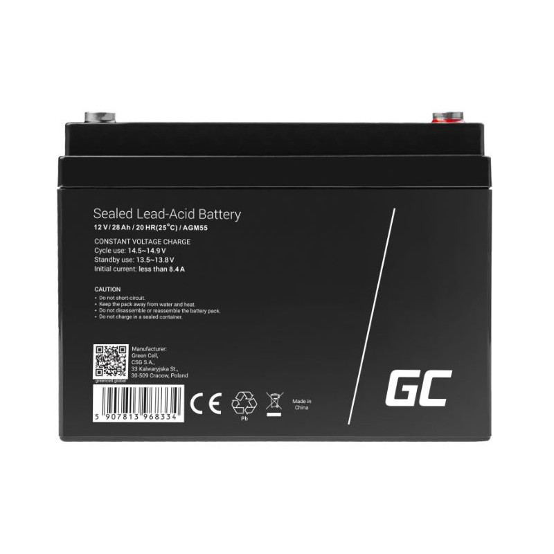 12V 28Ah battery :: AGM : VRLA :: 12 Volts, 28 Ampere Hours (Ah)
