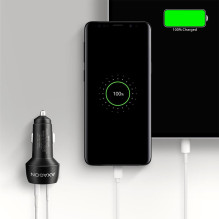 AUTOMOBILINIS ĮKROVIKLIS USB 2 PRIEVADŲ / 48W PWC-PQ48 AXAGON