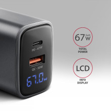 MOBILE CHARGER WALL USB 67W / GAN 2PORT ACU-PQ67D AXAGON