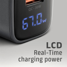 MOBILE CHARGER WALL USB 67W / GAN 2PORT ACU-PQ67D AXAGON