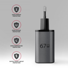 MOBILE CHARGER WALL USB 67W / GAN 2PORT ACU-PQ67D AXAGON