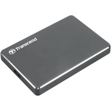 Išorinis HDD, TRANSCEND, StoreJet, 1TB, USB 3.1, spalva geležies pilka, TS1TSJ25C3N