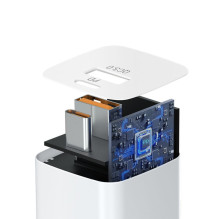 Wozinsky Wozinsky CMWCW 20W USB-C / USB-A sieninis įkroviklis – baltas