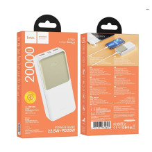 „Hoco J136A Sirui 22.5W+PD20W“ pilnai suderinama išorinė baterija (20000mAh), balta „Hoco J136A Sirui 22.5W+PD20W“ pilnai suderinama išorinė baterija (20000mAh), balta
