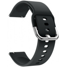 Riff 22mm Black Silicone Strap