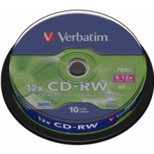 Matrix CD-RW SERL Verbatim 700MB 12x, 10 Pack Spindle