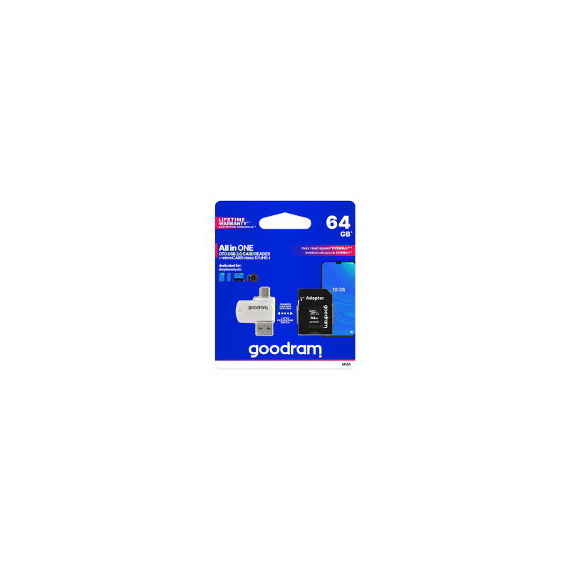 Goodram MicroSD 64GB All in one class 10 UHS I + Card reader