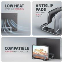 NB ACC STAND 10"-17.3" / VERT. ALUMINUM STND-VG AXAGON