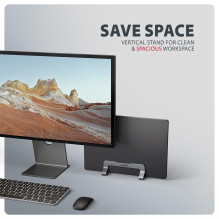 NB ACC STAND 10"-17,3" / VERT. Aliuminio STND-VG AXAGON