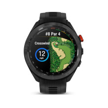 Garmin Approach S70 - 47 mm Black / Red Ceramic Bezel with Black Silicone Band