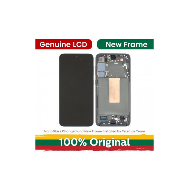 Ekranas skirtas Samsung S916 S23 Plus su rėmeliu / Cream / (Atnaujintas: Telemax)