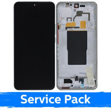 Screen for Xiaomi 12T (12T Pro) with frame / Silver / (Service Pack)