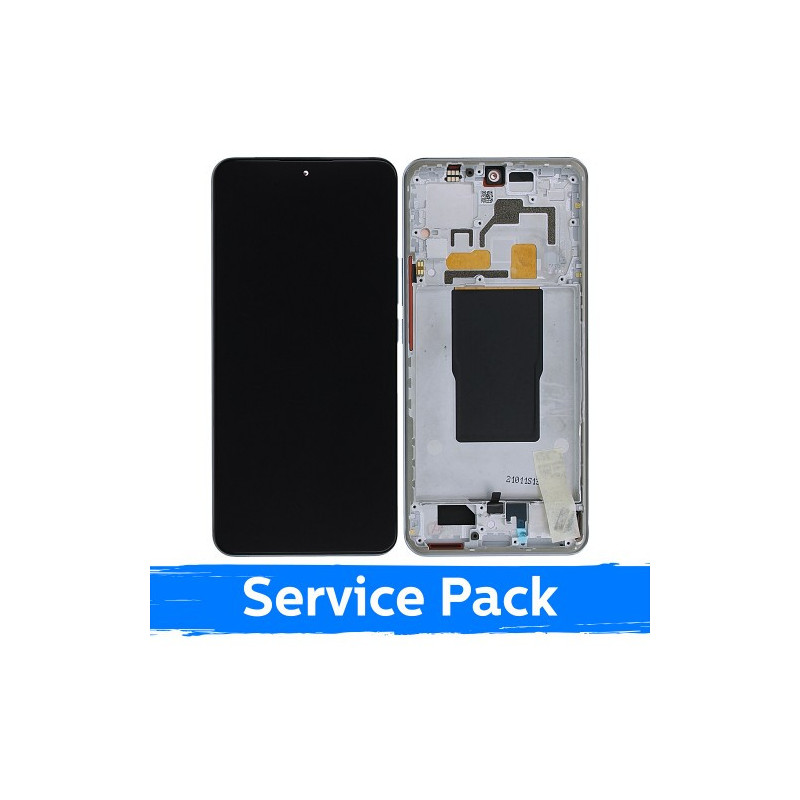 Screen for Xiaomi 12T (12T Pro) with frame / Silver / (Service Pack)