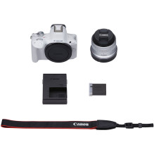 Canon EOS R50 + RF-S 18-45mm IS STM (White)