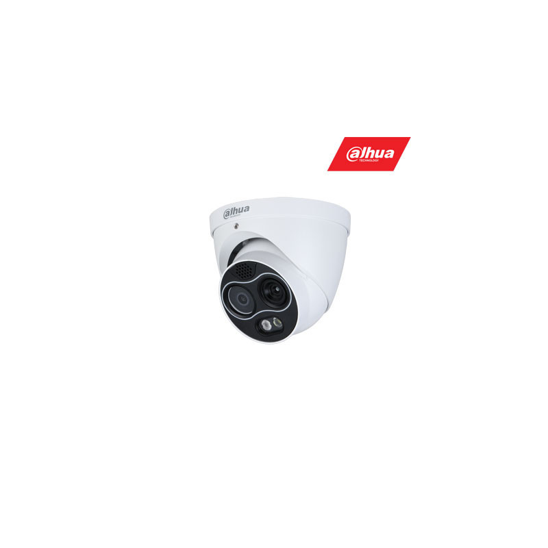 Thermal hybrid IP camera TPC-DF1241-D3F4. Thermal resolution 256x192, lens 2mm + 4MP 4mm.