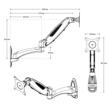 ARCTIC W1 3D 49' / 43' monitor spring mount