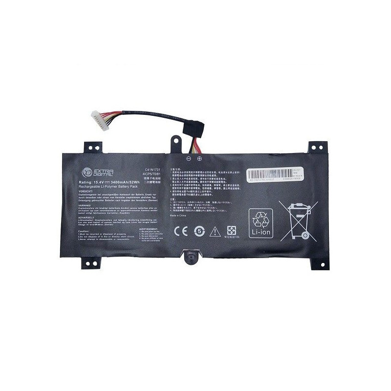 Replacement battery ASUS C41N1731, 3400mAh