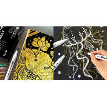 Professional acrylic markers - felt-tip pens ARRTX, (4 colors 10pcs.)