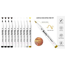 Professional acrylic markers - felt-tip pens ARRTX, (4 colors 10pcs.)