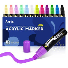 Acrylic markers - felt-tip pens ARRTX (12 colors)