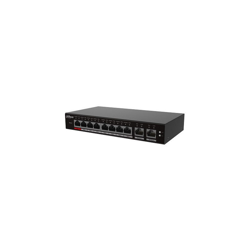 PoE hub managed100Mbps 8ports+2G uplink, Hi-PoE