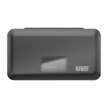 Newell LCD dual-channel charger with power supply and SD card reader for NP-W126 batteries for Fujifilm