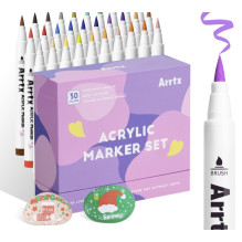 Acrylic markers - felt-tip pens ARRTX, 30 colors
