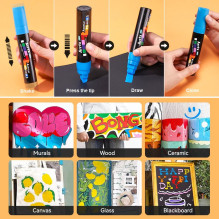 Acrylic markers - felt-tip pens ARRTX Jumbo (10 colors)