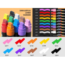 Acrylic markers - felt-tip pens ARRTX Jumbo (10 colors)