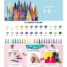 Acrylic markers - felt-tip pens ARRTX Simptap (24 colors)