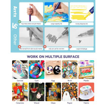 Acrylic markers - felt-tip pens ARRTX Simptap (24 colors)