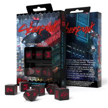 Cyberpunk Red Essential Dice Set Black and Red